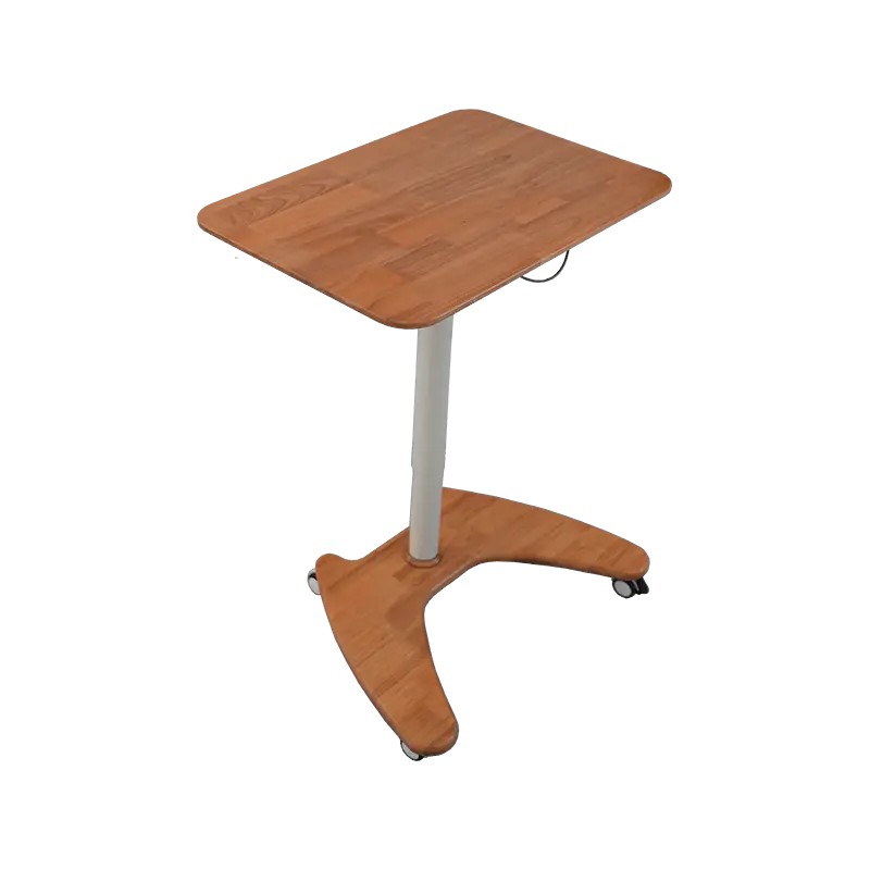 SK06-01 Pneumatisch höhenverstellbarer Schreibtisch im Naturholzstil