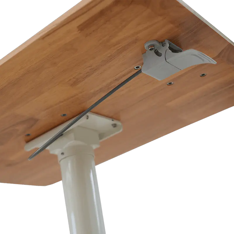 SK06-01 Pneumatisch höhenverstellbarer Schreibtisch im Naturholzstil