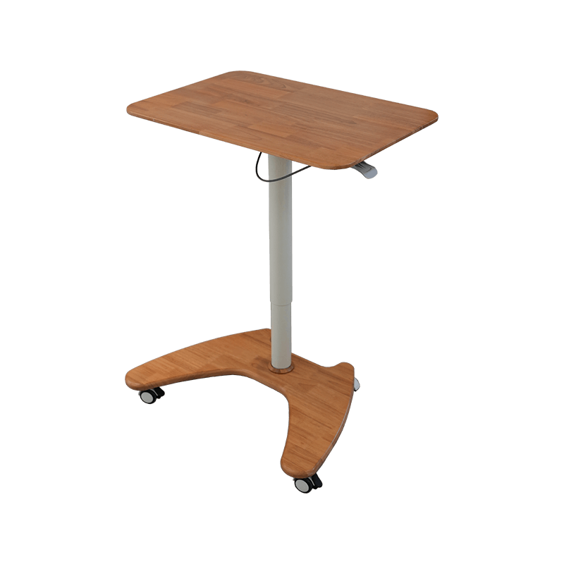 SK06-01 Pneumatisch höhenverstellbarer Schreibtisch im Naturholzstil